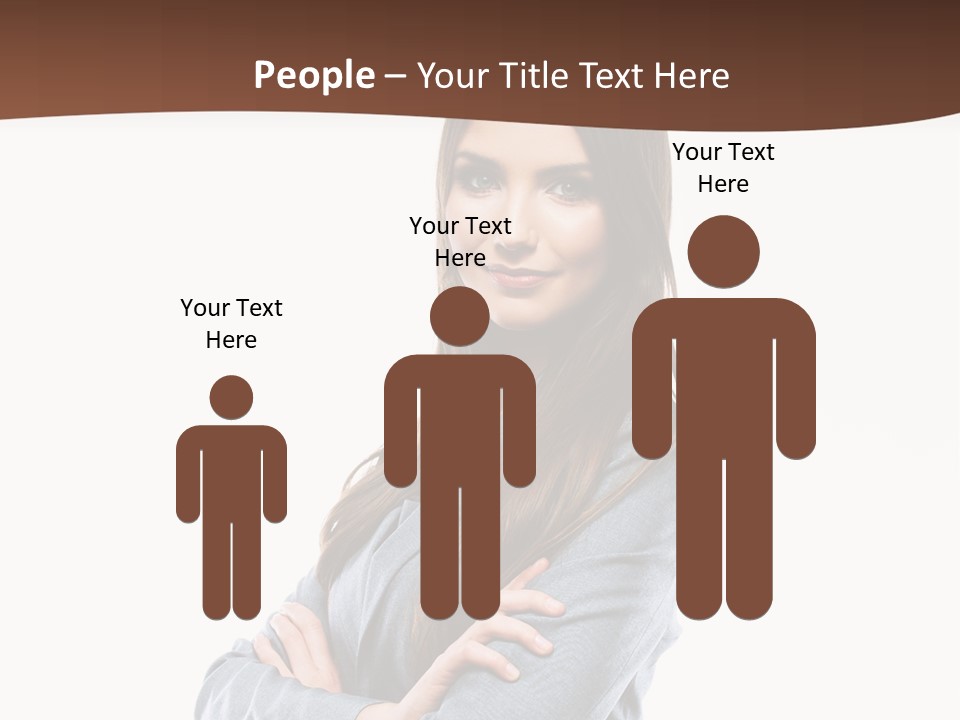 Looking Smile Lady PowerPoint Template