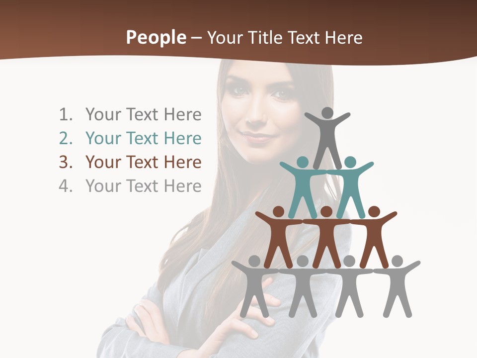 Looking Smile Lady PowerPoint Template
