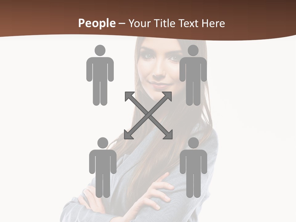 Looking Smile Lady PowerPoint Template