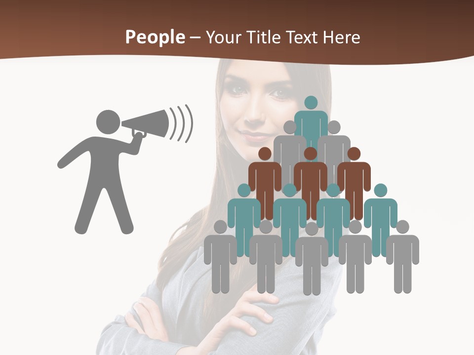 Looking Smile Lady PowerPoint Template