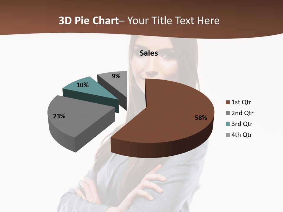 Looking Smile Lady PowerPoint Template