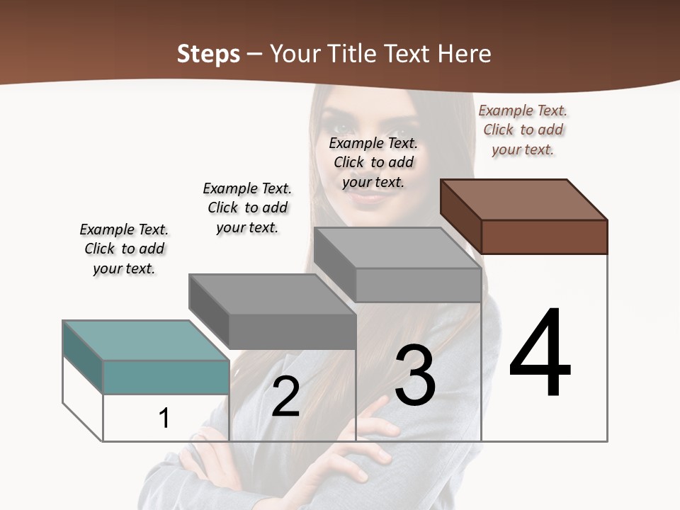 Looking Smile Lady PowerPoint Template