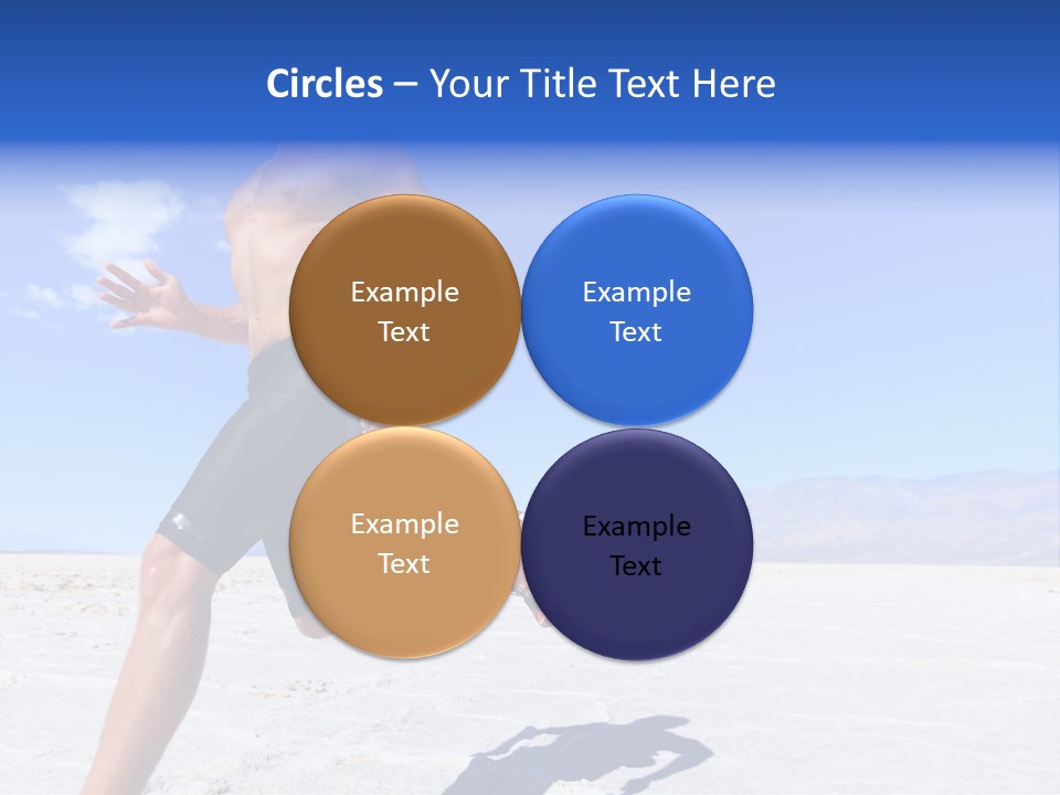 A Man Running In The Desert With No Shirt On PowerPoint Template