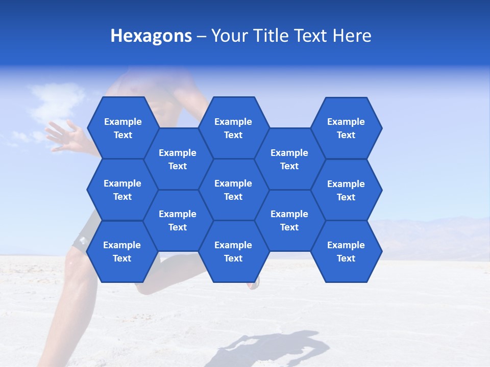 A Man Running In The Desert With No Shirt On PowerPoint Template