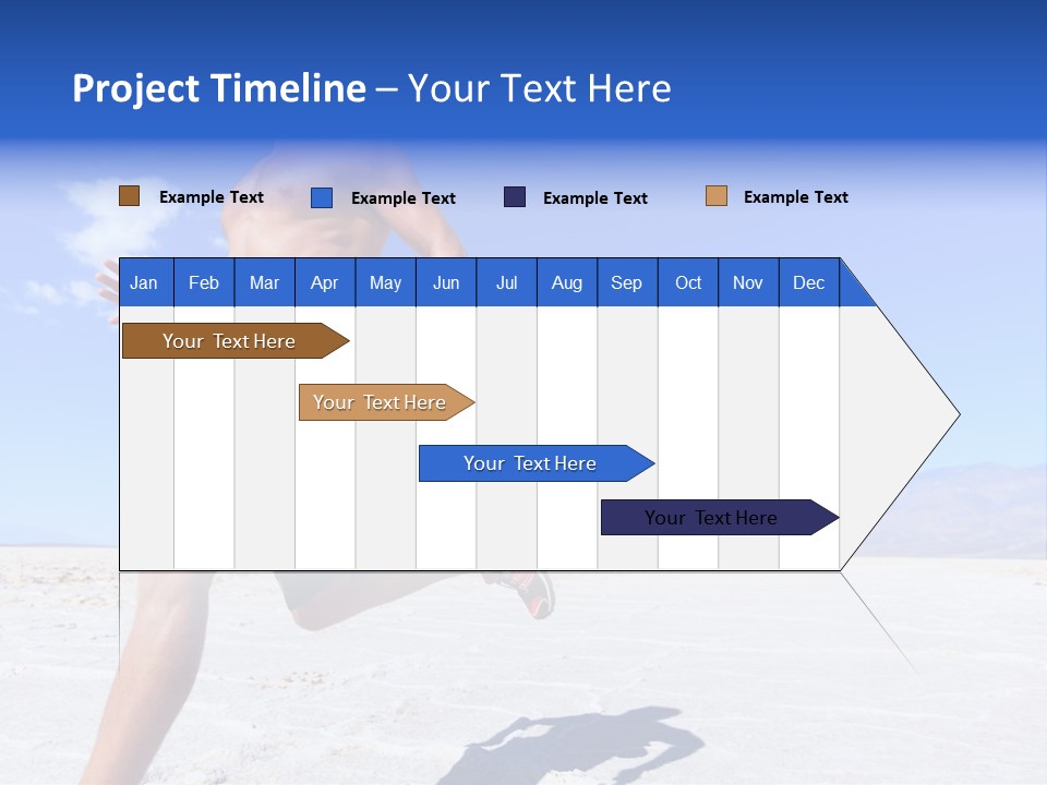 A Man Running In The Desert With No Shirt On PowerPoint Template