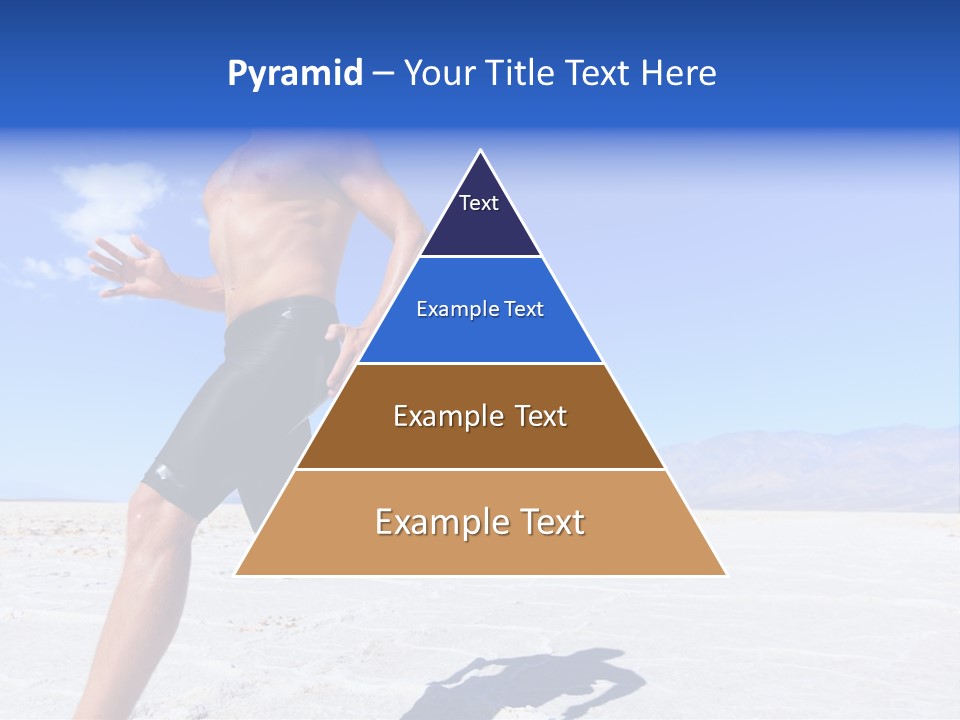 A Man Running In The Desert With No Shirt On PowerPoint Template