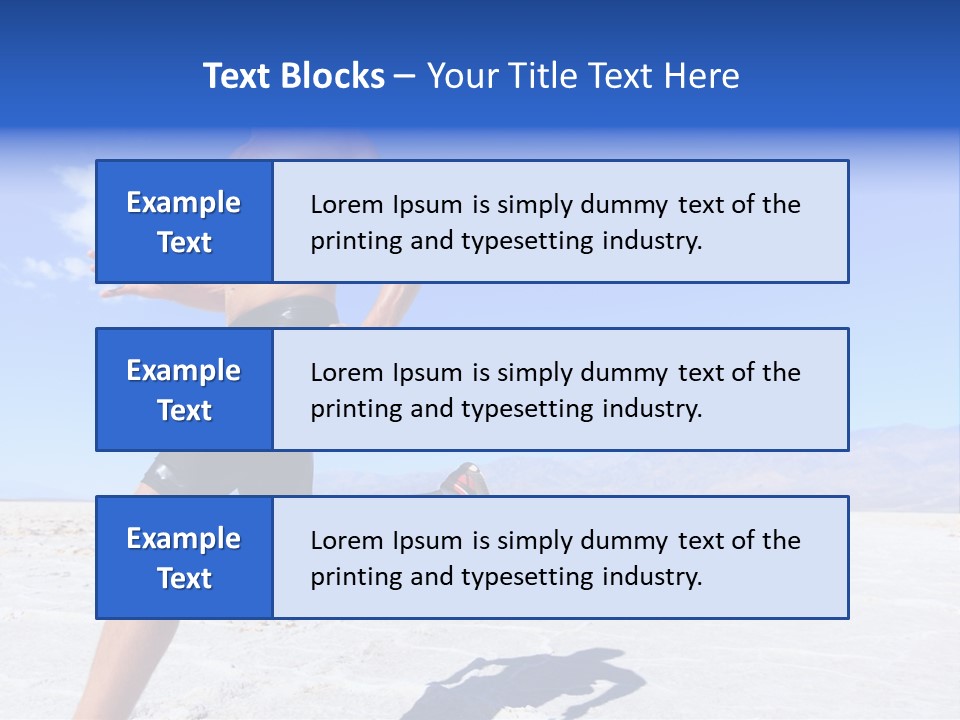 A Man Running In The Desert With No Shirt On PowerPoint Template
