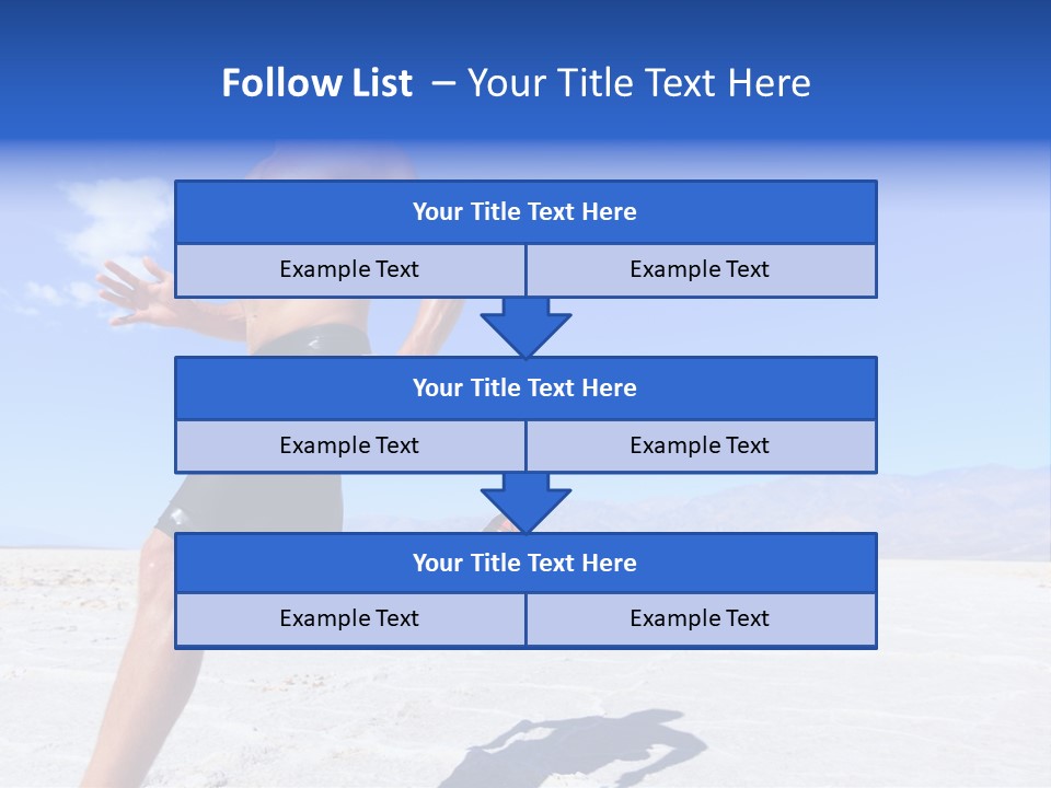 A Man Running In The Desert With No Shirt On PowerPoint Template