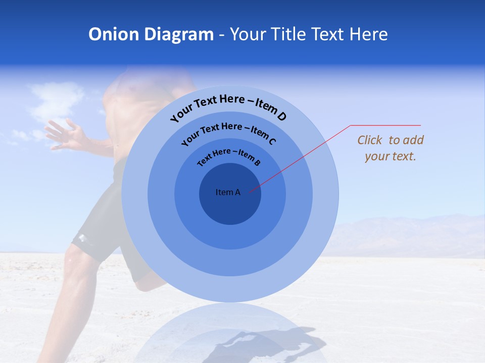 A Man Running In The Desert With No Shirt On PowerPoint Template