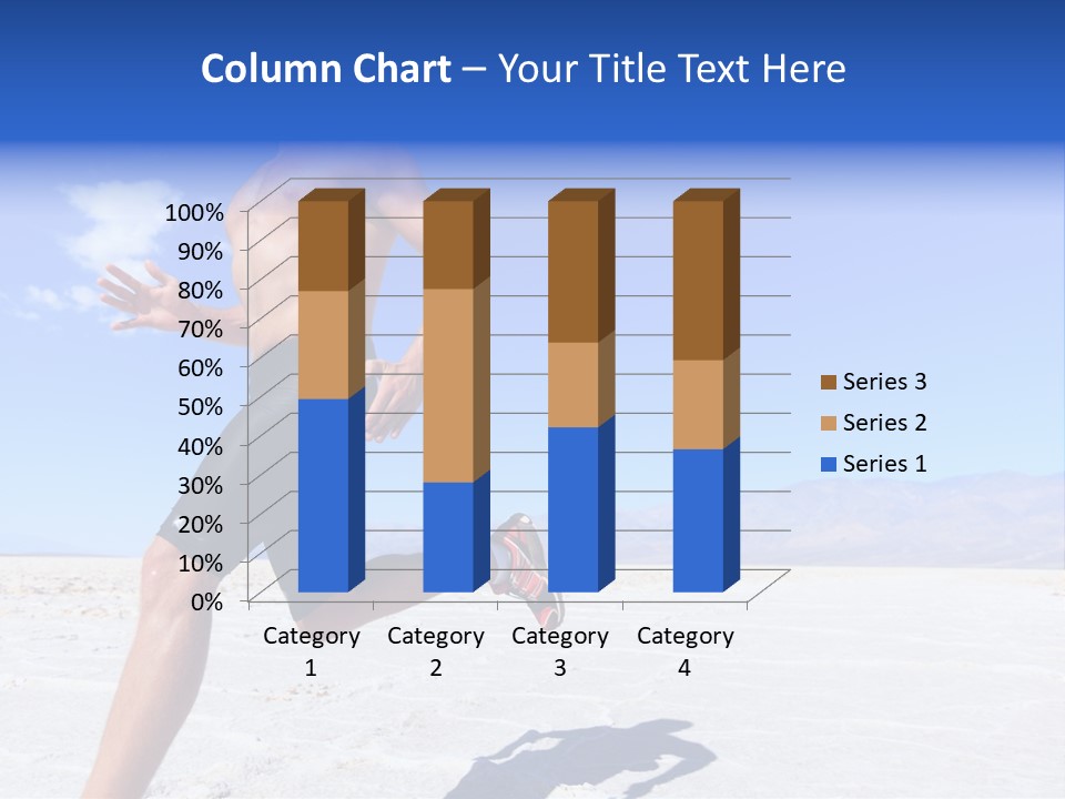A Man Running In The Desert With No Shirt On PowerPoint Template