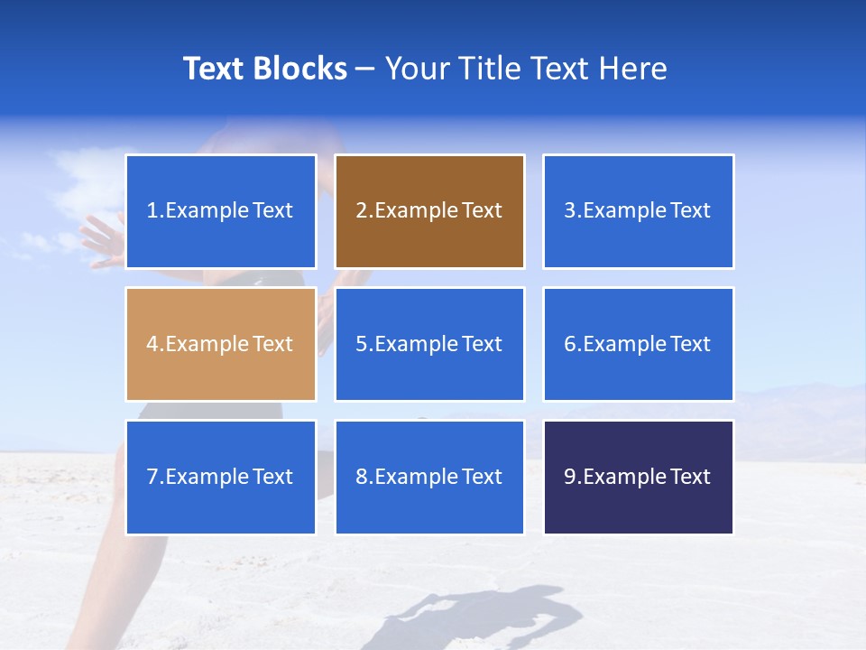 A Man Running In The Desert With No Shirt On PowerPoint Template