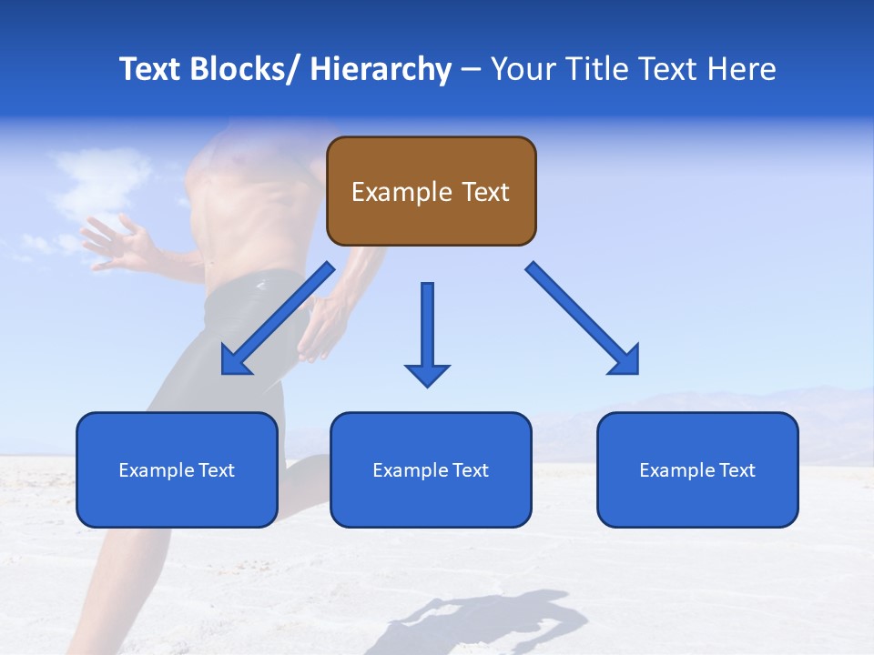 A Man Running In The Desert With No Shirt On PowerPoint Template