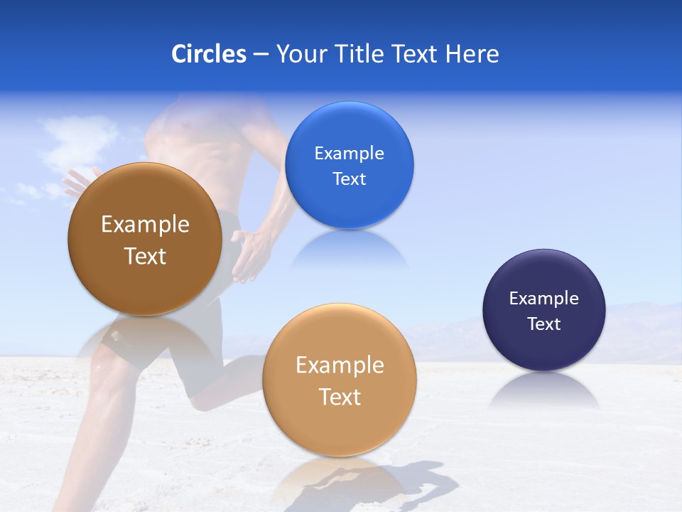 A Man Running In The Desert With No Shirt On PowerPoint Template