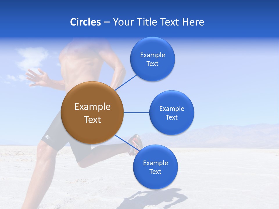 A Man Running In The Desert With No Shirt On PowerPoint Template