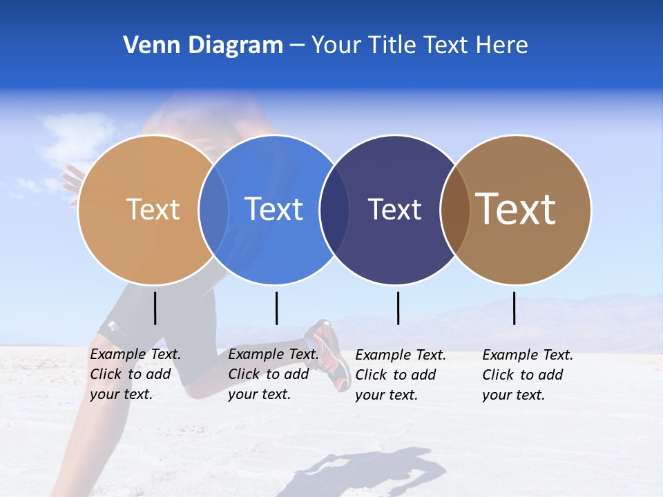A Man Running In The Desert With No Shirt On PowerPoint Template