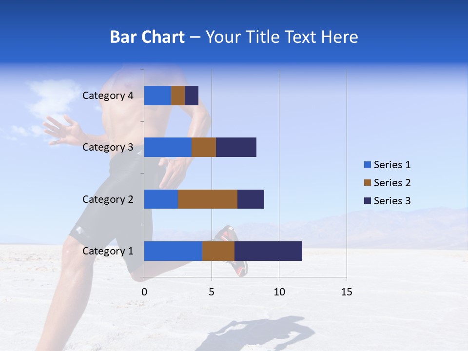 A Man Running In The Desert With No Shirt On PowerPoint Template