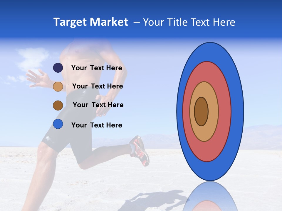 A Man Running In The Desert With No Shirt On PowerPoint Template