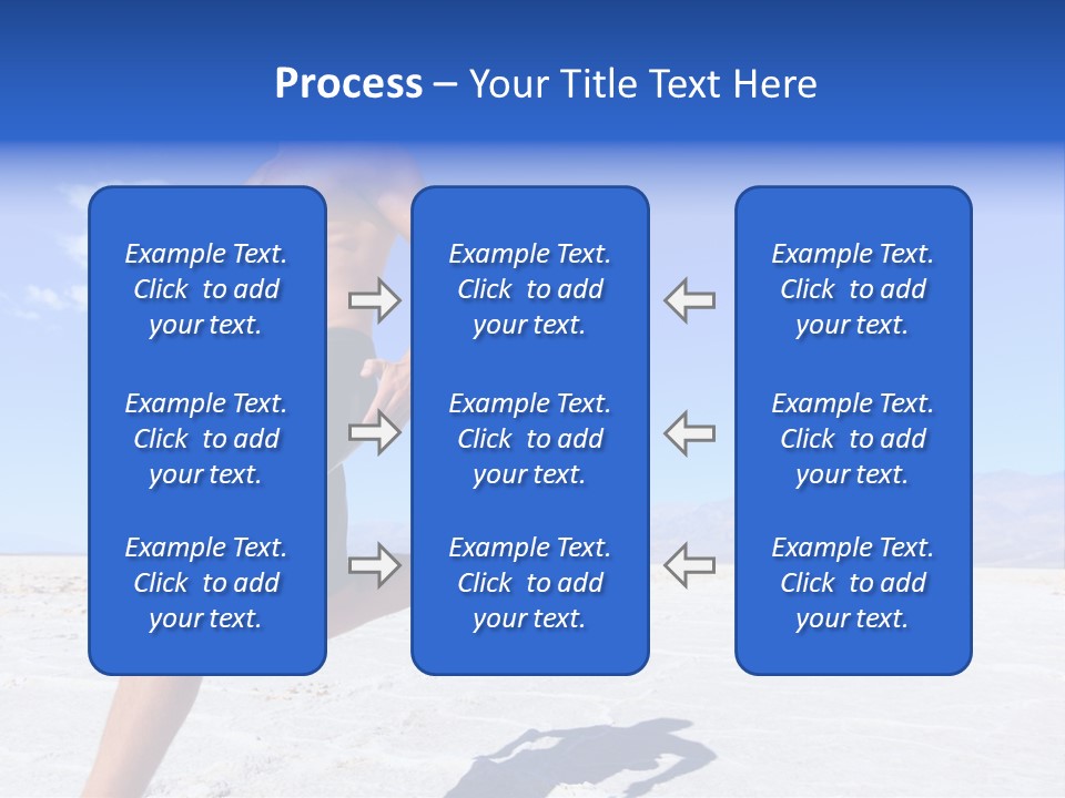 A Man Running In The Desert With No Shirt On PowerPoint Template