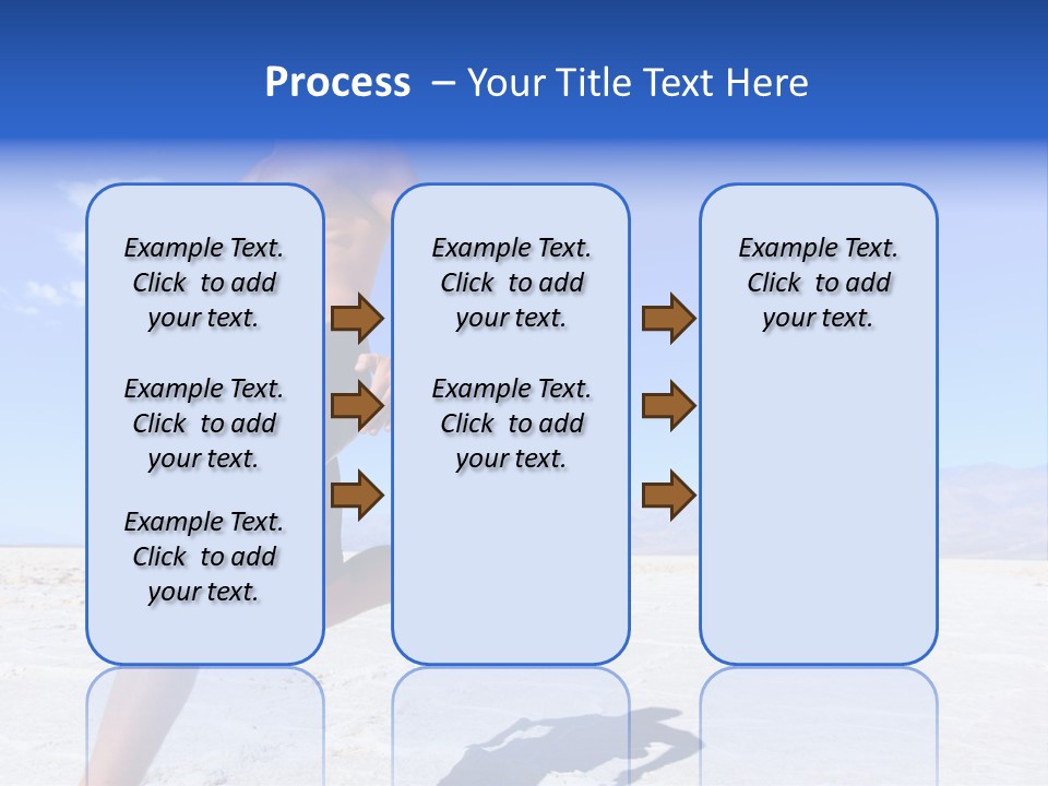 A Man Running In The Desert With No Shirt On PowerPoint Template