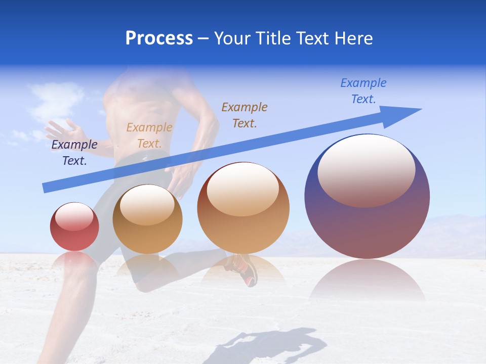 A Man Running In The Desert With No Shirt On PowerPoint Template