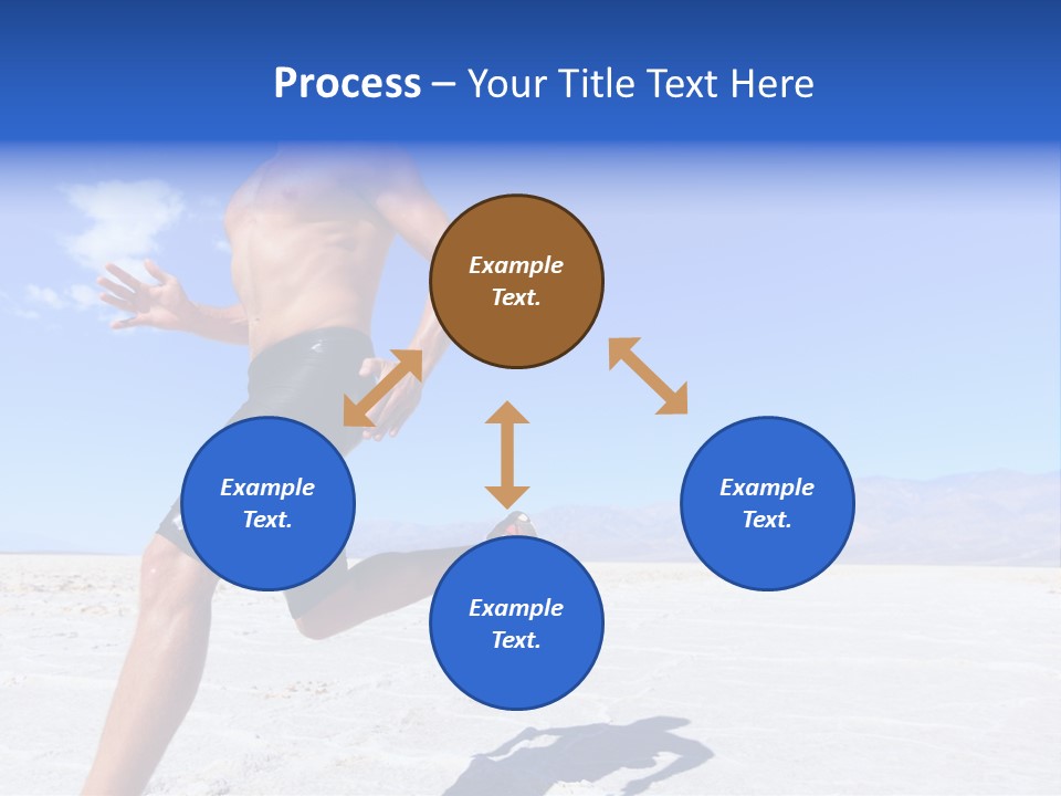 A Man Running In The Desert With No Shirt On PowerPoint Template