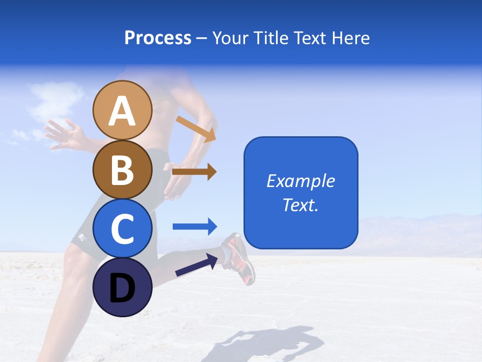 A Man Running In The Desert With No Shirt On PowerPoint Template