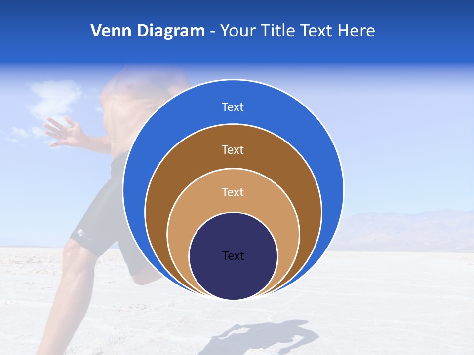 A Man Running In The Desert With No Shirt On PowerPoint Template