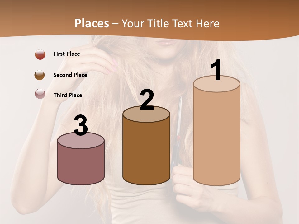 Coiffure Female Emotion PowerPoint Template