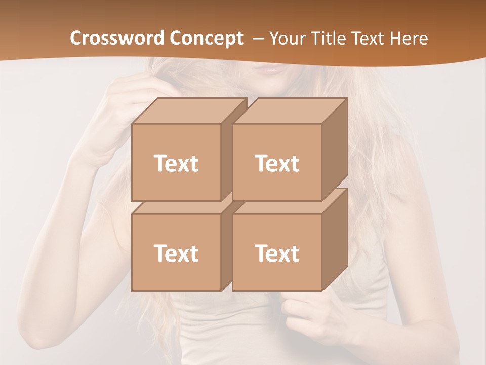 Coiffure Female Emotion PowerPoint Template