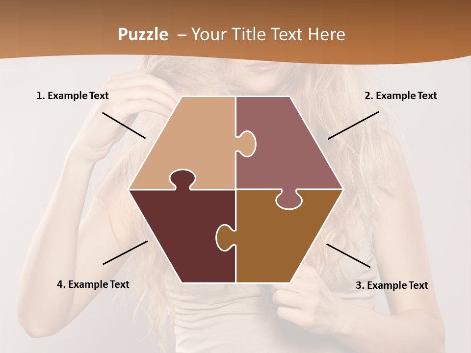 Coiffure Female Emotion PowerPoint Template