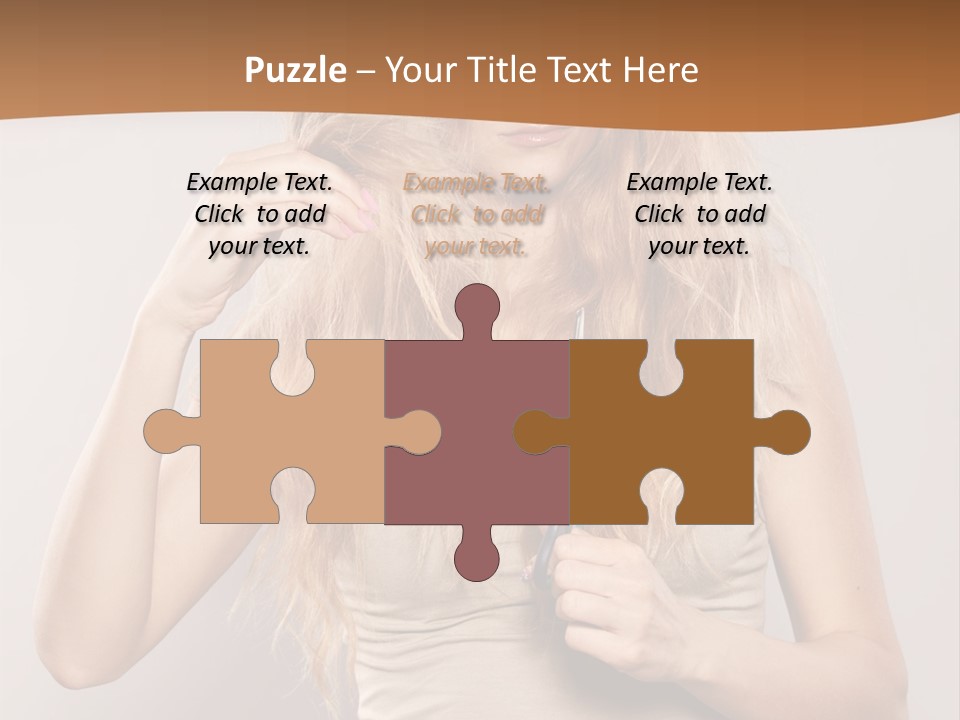 Coiffure Female Emotion PowerPoint Template