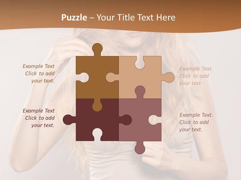 Coiffure Female Emotion PowerPoint Template