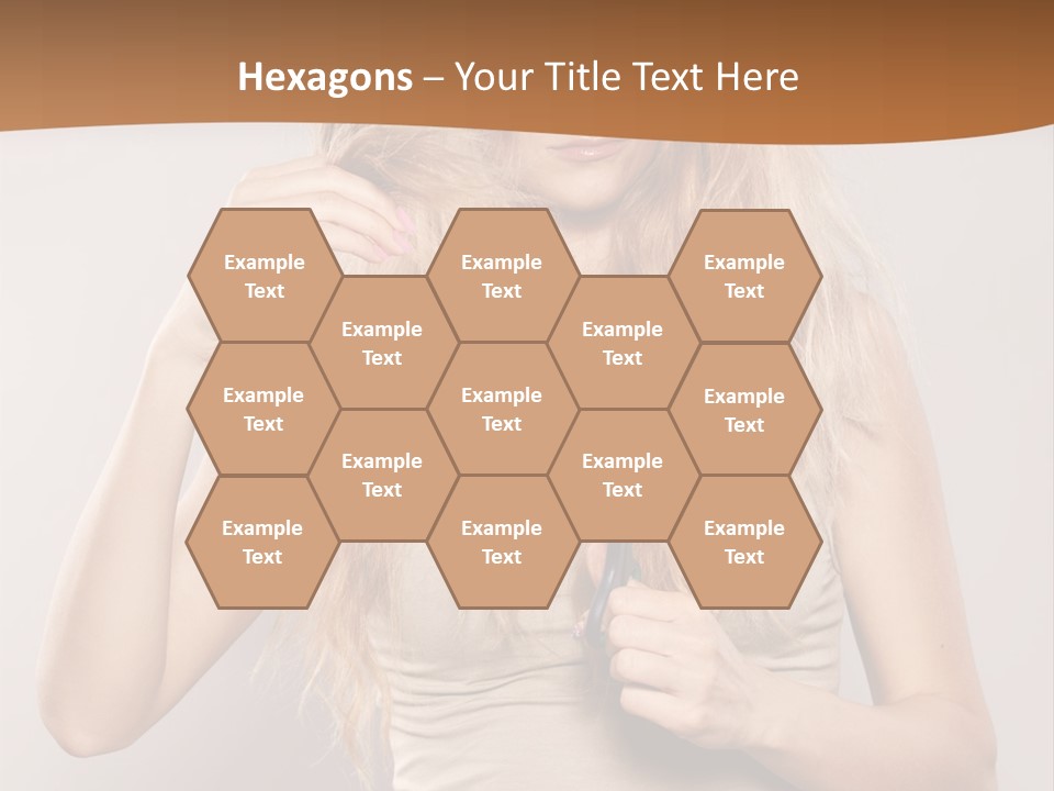 Coiffure Female Emotion PowerPoint Template