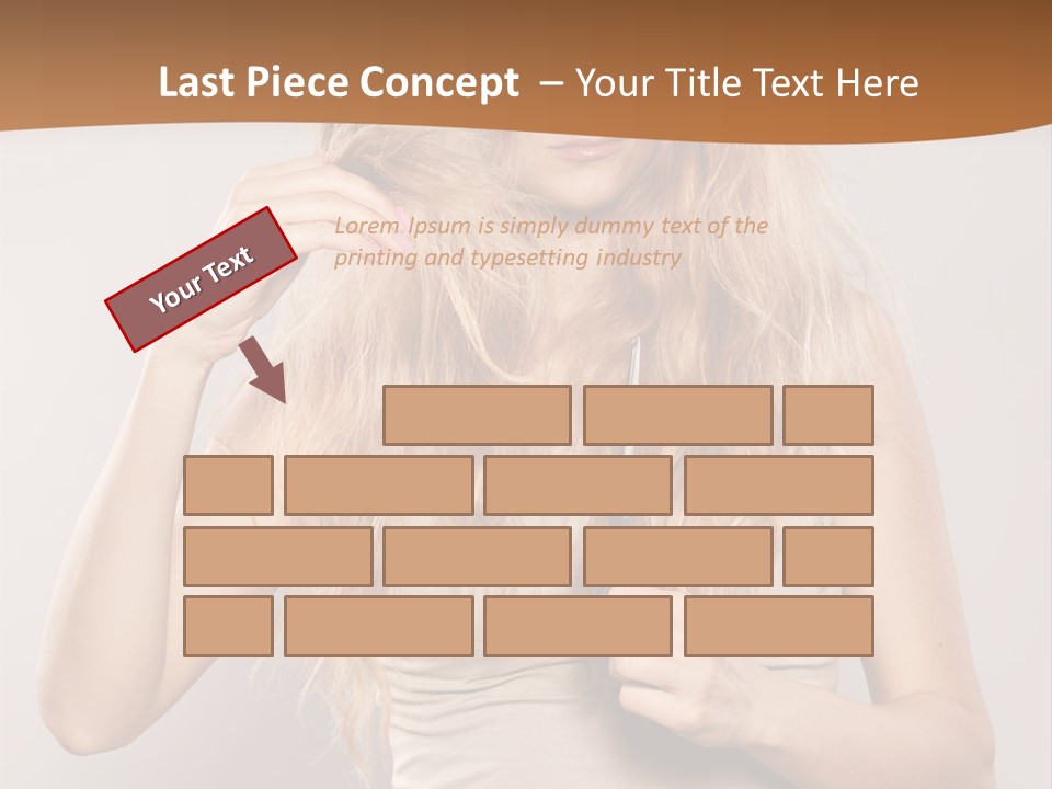 Coiffure Female Emotion PowerPoint Template