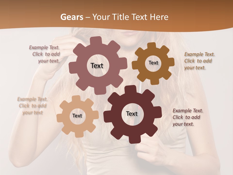 Coiffure Female Emotion PowerPoint Template