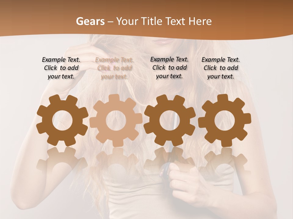 Coiffure Female Emotion PowerPoint Template