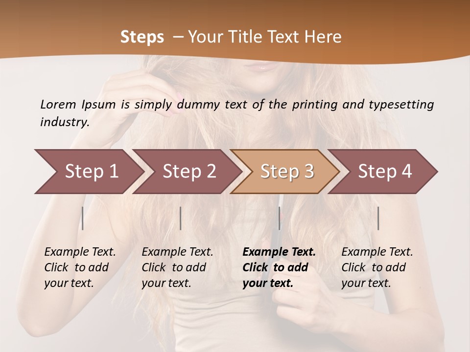 Coiffure Female Emotion PowerPoint Template
