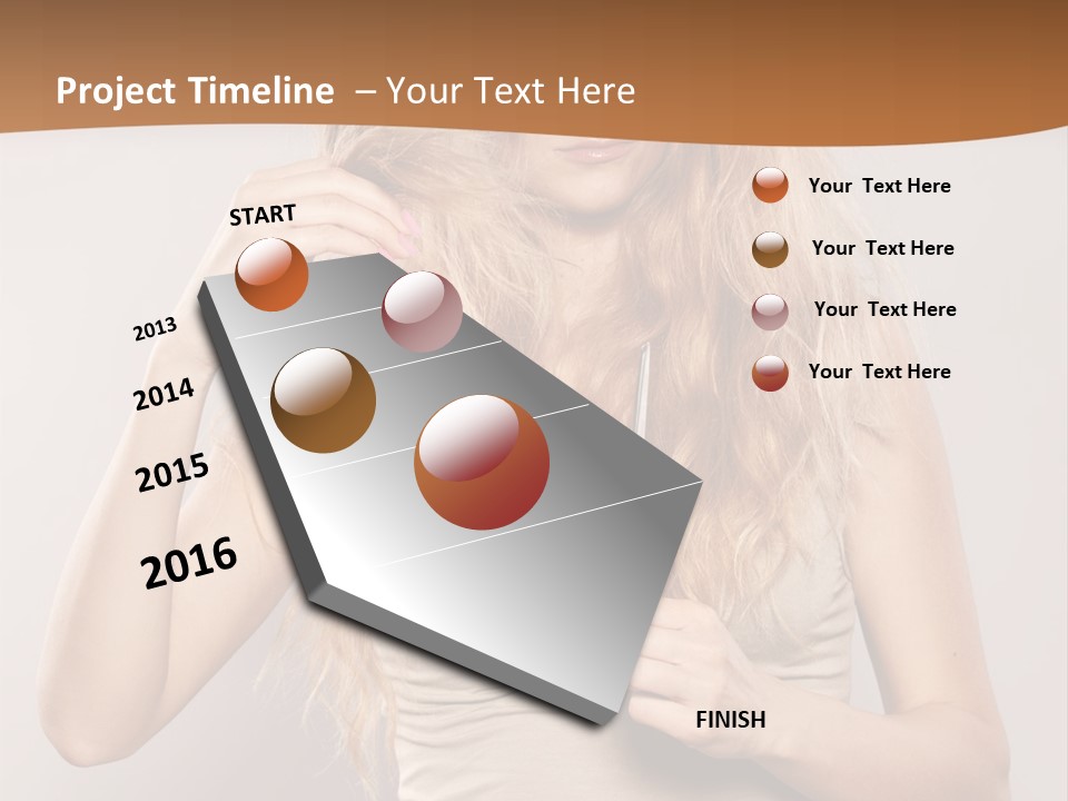 Coiffure Female Emotion PowerPoint Template