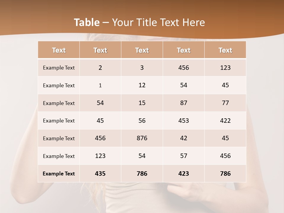 Coiffure Female Emotion PowerPoint Template