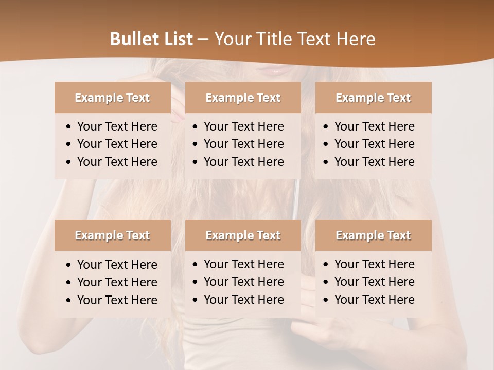 Coiffure Female Emotion PowerPoint Template