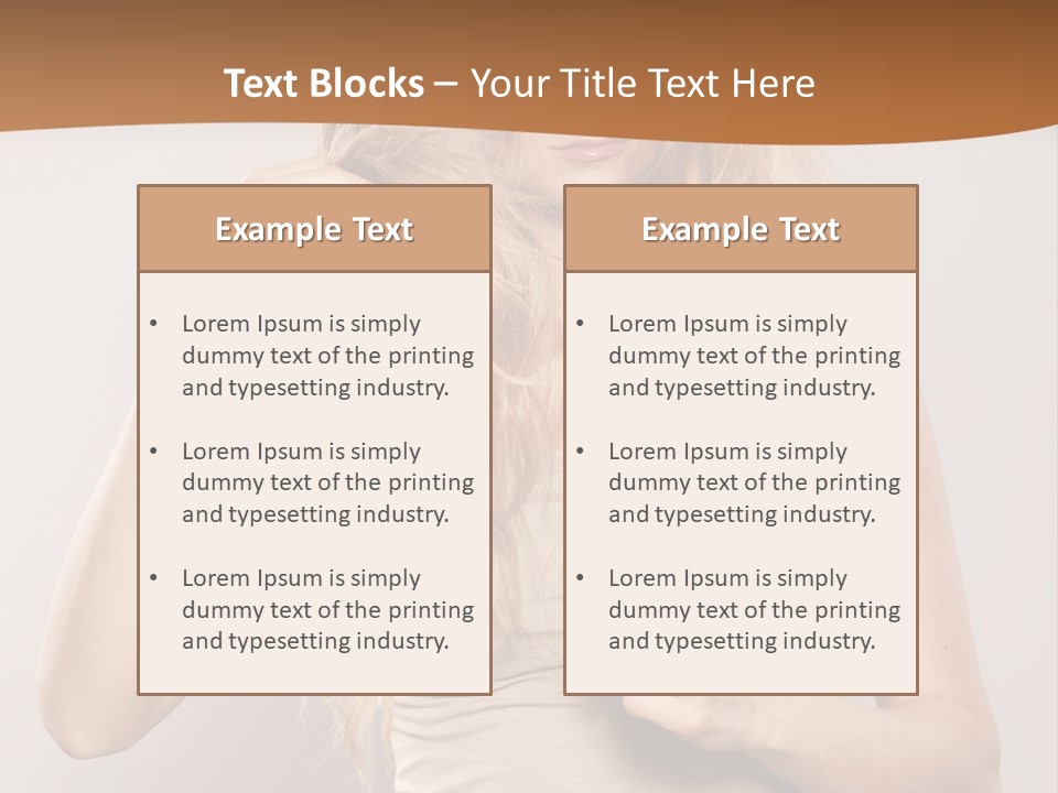 Coiffure Female Emotion PowerPoint Template