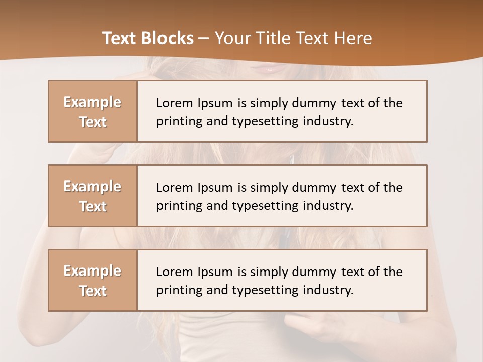 Coiffure Female Emotion PowerPoint Template