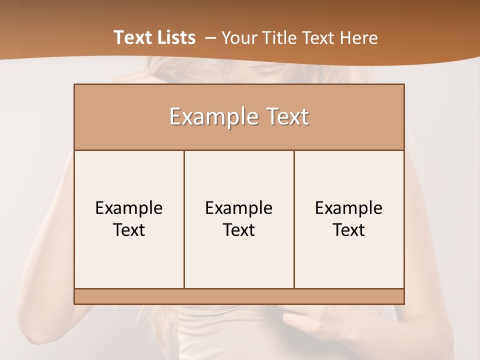 Coiffure Female Emotion PowerPoint Template