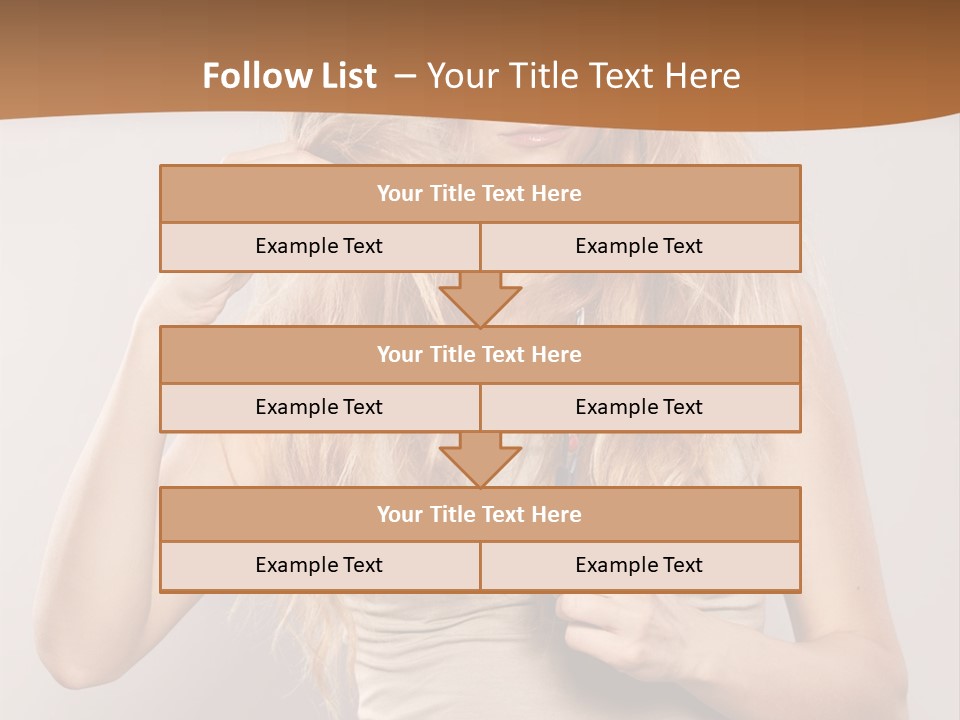 Coiffure Female Emotion PowerPoint Template