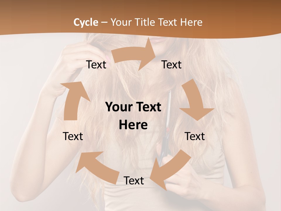 Coiffure Female Emotion PowerPoint Template