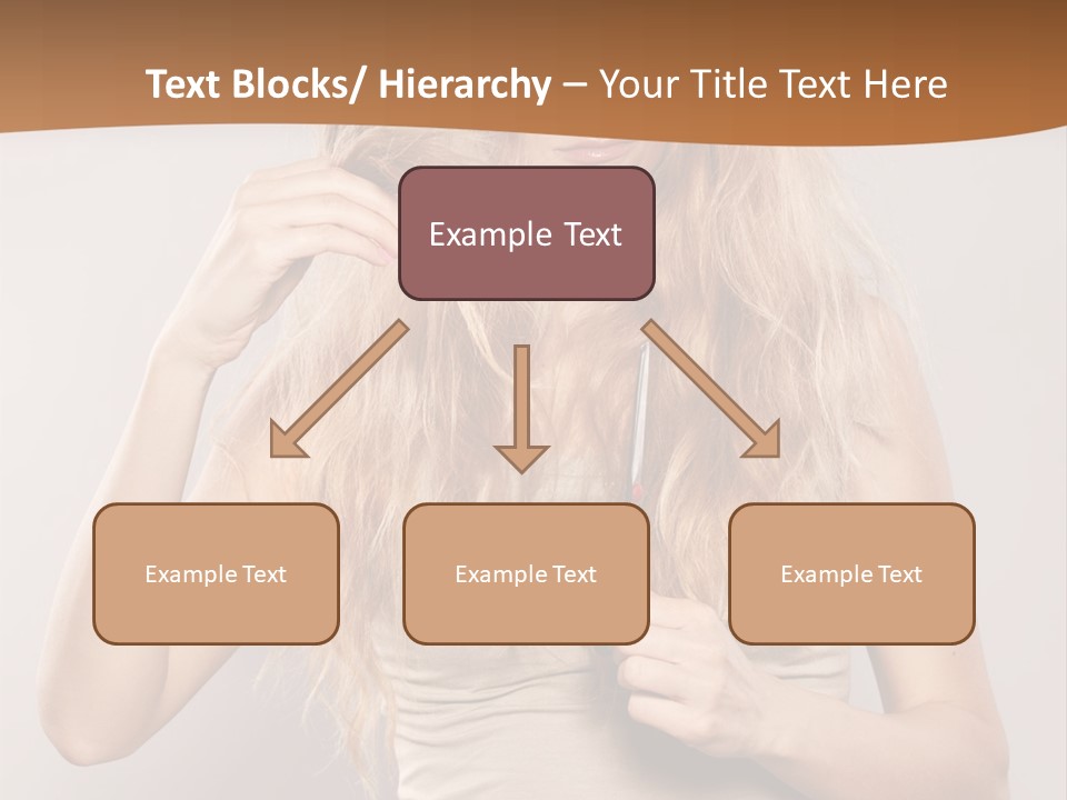 Coiffure Female Emotion PowerPoint Template