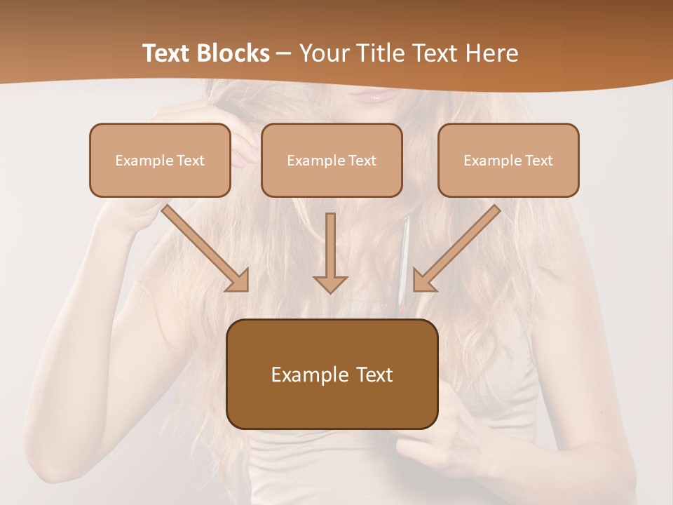 Coiffure Female Emotion PowerPoint Template