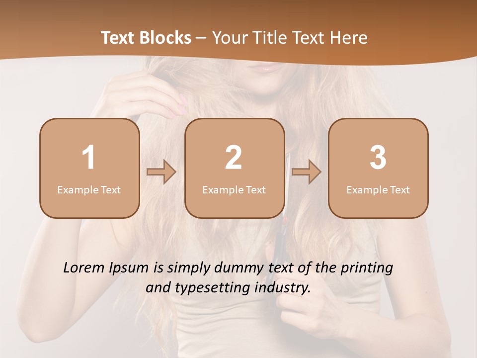 Coiffure Female Emotion PowerPoint Template