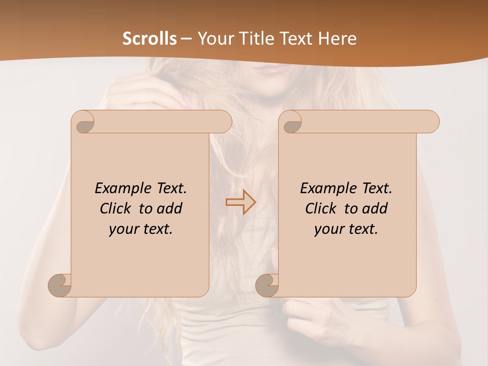 Coiffure Female Emotion PowerPoint Template