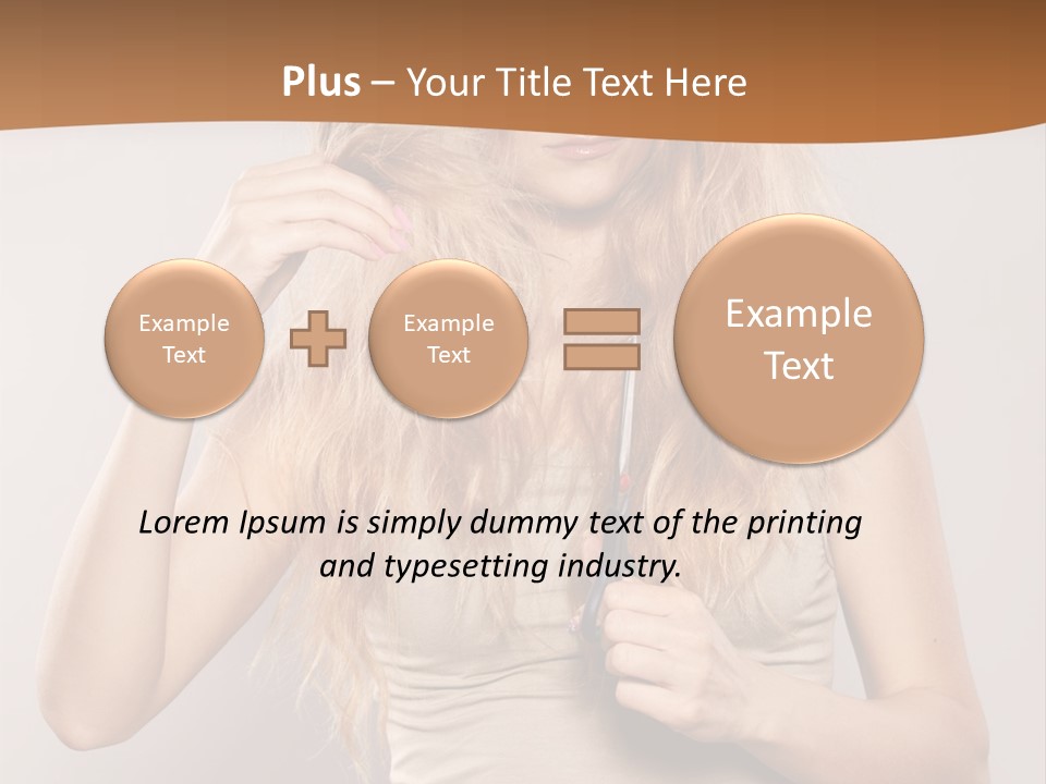 Coiffure Female Emotion PowerPoint Template